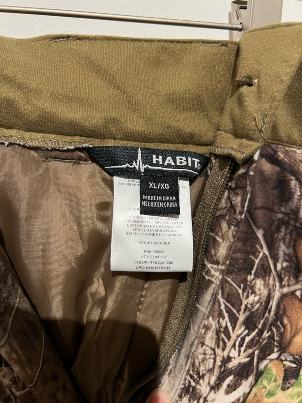 Men's Camo Hunting Pants in Olive and Brown - Picture 4 of 9